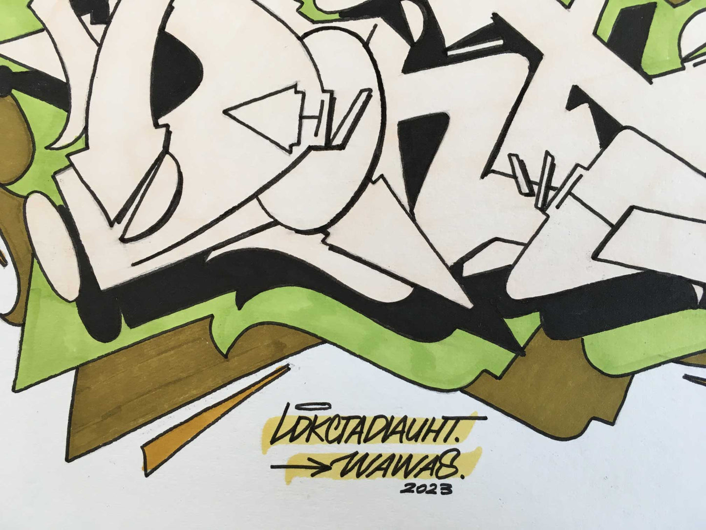 Sketch Donty green - Graffiti: Disegno - 21 x 29,7