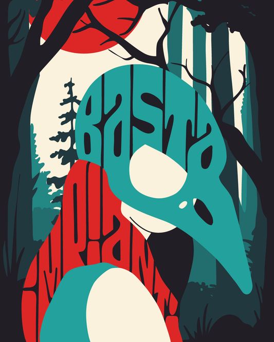 Il bosco che avanza - Poster Basta Impianti