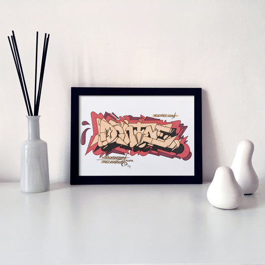 Sketch Dontee red - Graffiti: Disegno - 21 X 29,7