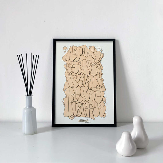 Quadro-Street-Art Graffiti-Disegno-Soft-Alphabet