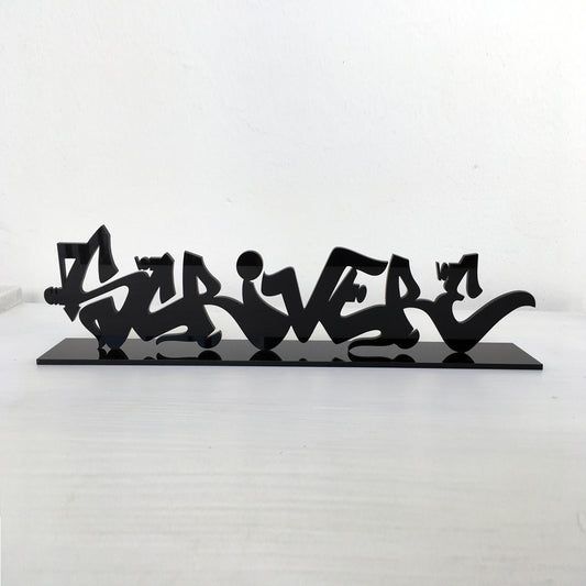 SCRIVERE: Plexiglas sagomato - Graffiti lettering - 29x8x0,3