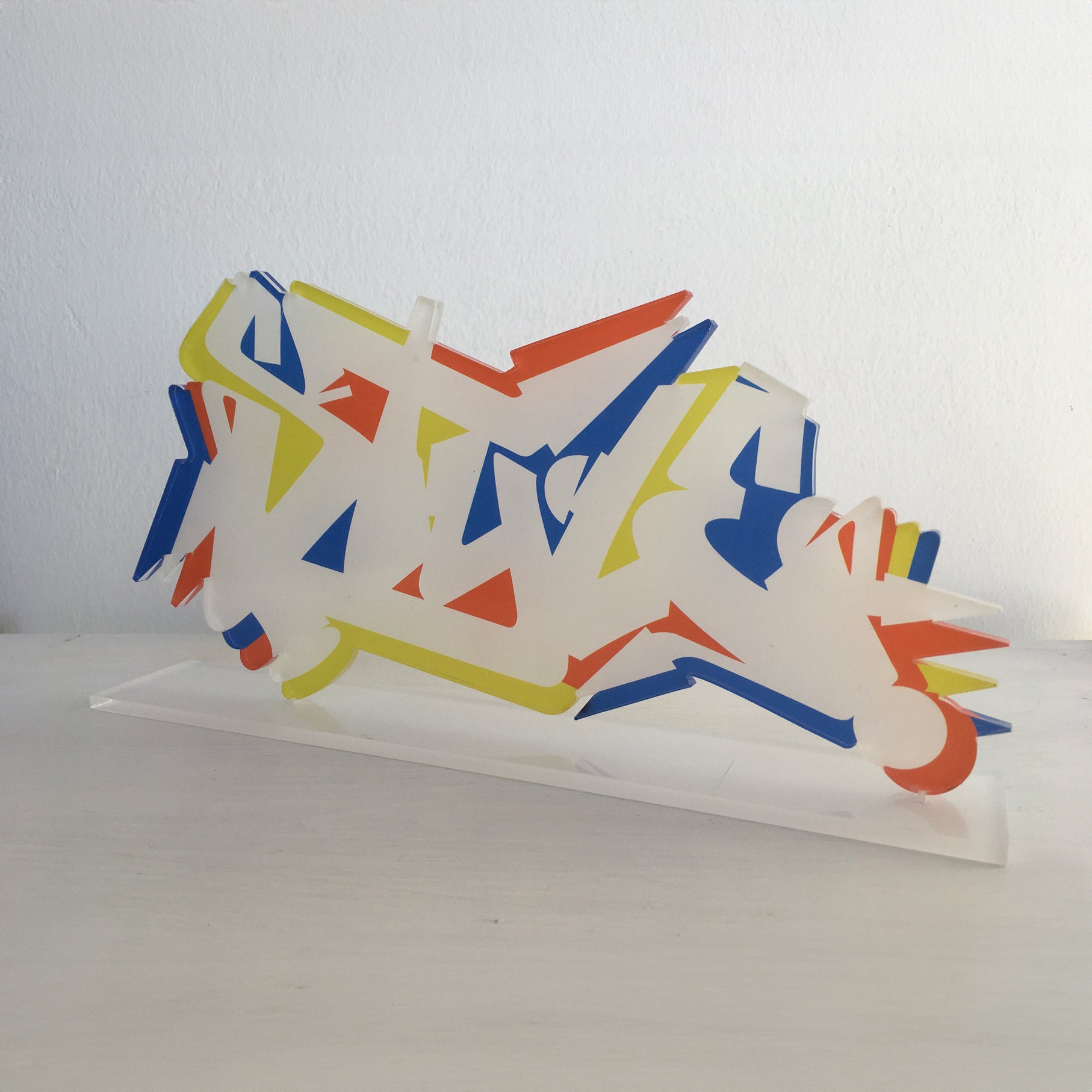STYE Stampa su plexiglas sagomato Graffiti lettering foto laterale