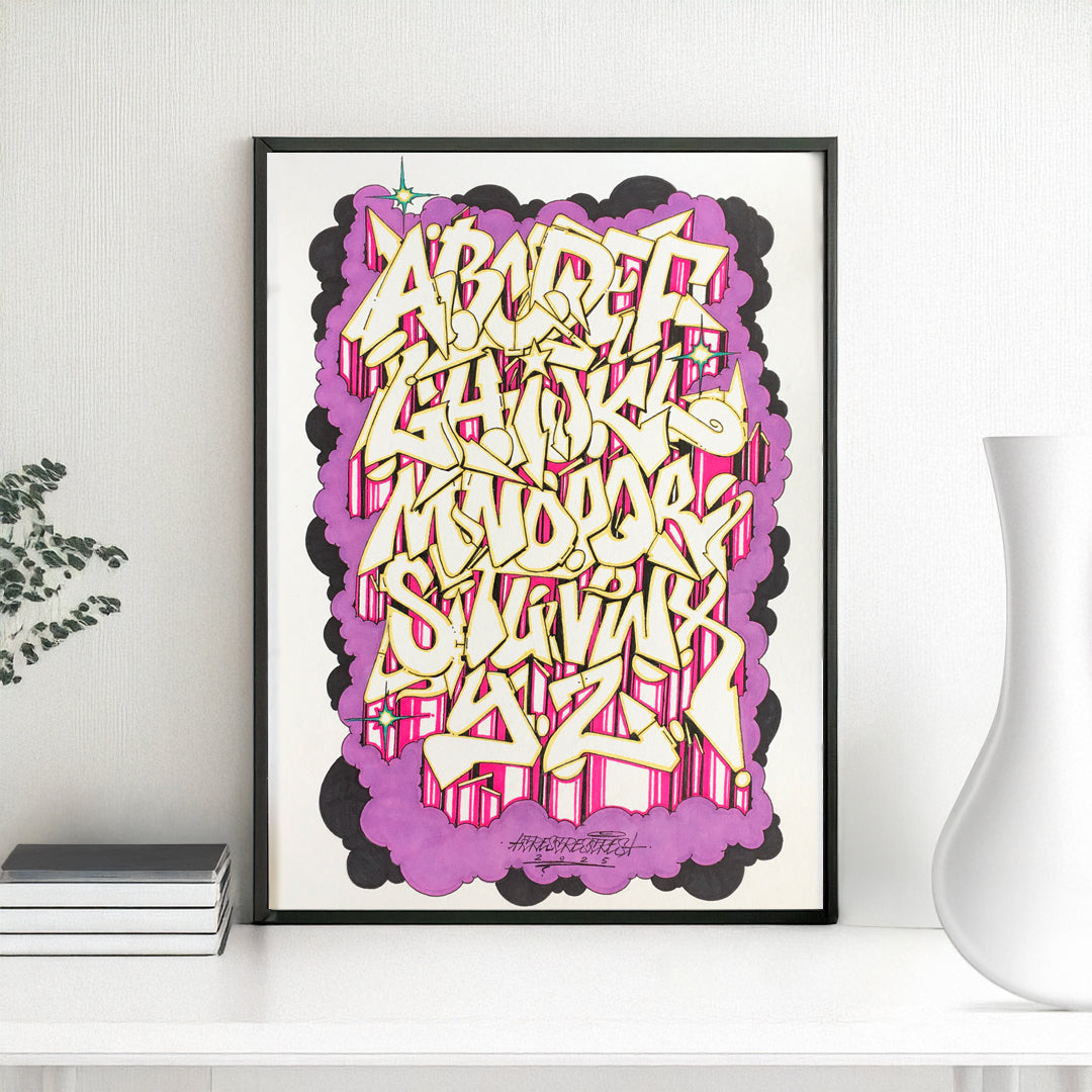 Tres Freestyle Session Alphabet - Graffiti : Disegno A3