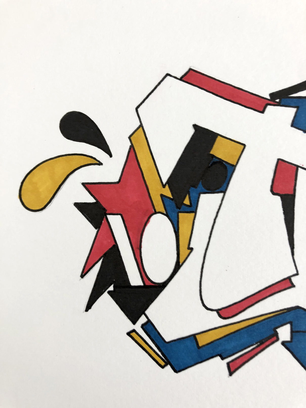 Tres-layers-Colorful-series original drawing particolare T