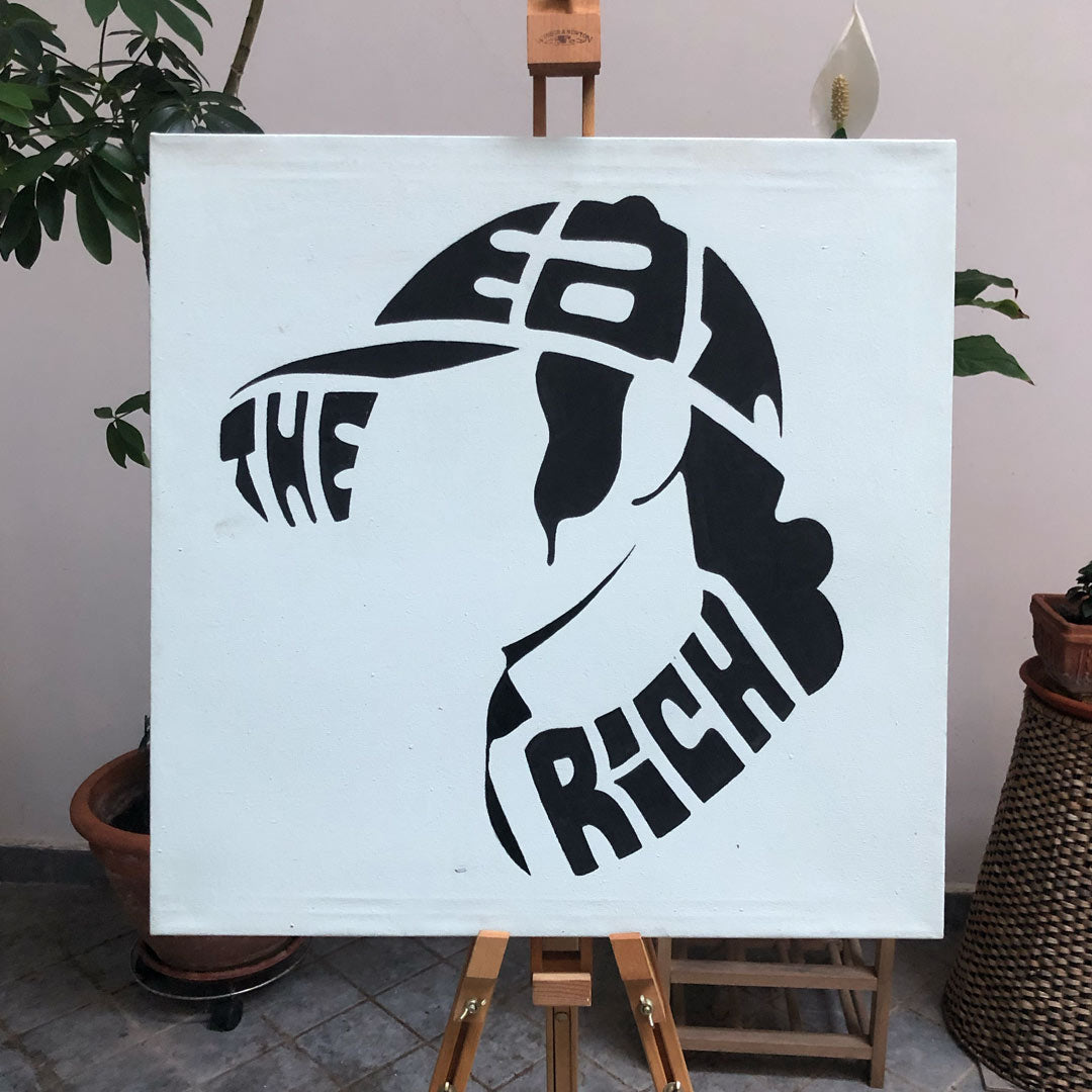 EAT THE RICH - Acrylic Markers on Canvas - 60x60