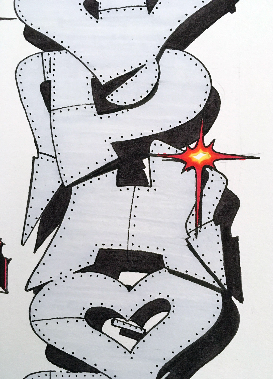 Tres hiphop sketch session  - Graffiti: Disegno A3
