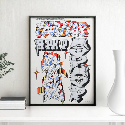 Tres hiphop sketch session  - Graffiti: Disegno A3
